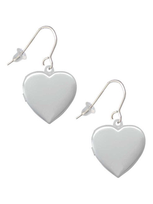 Heart Locket French Earrings