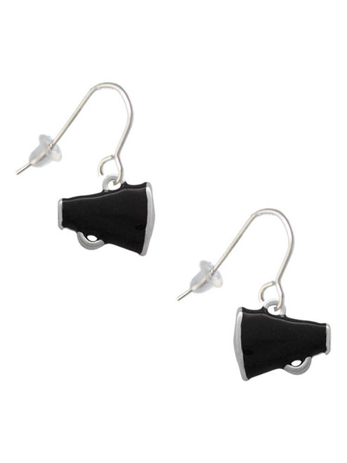 Small Black Megaphone French Earrings