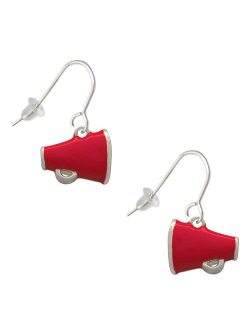 Small Red Megaphone French Earrings