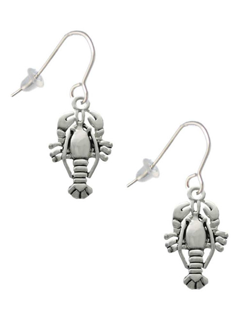 Antiqued Lobster French Earrings