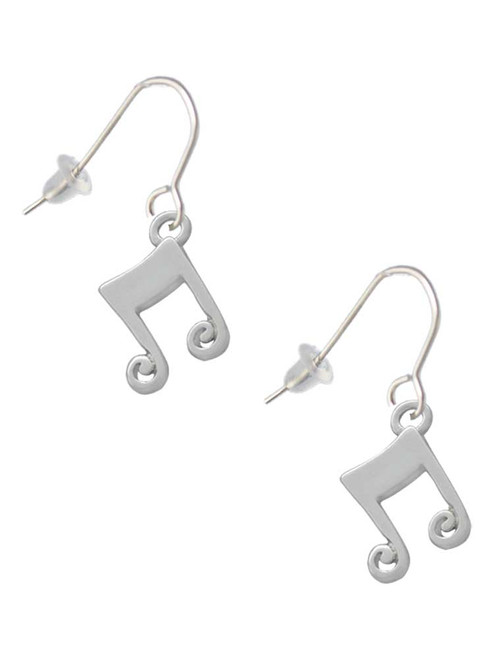 Double Music Note French Earrings