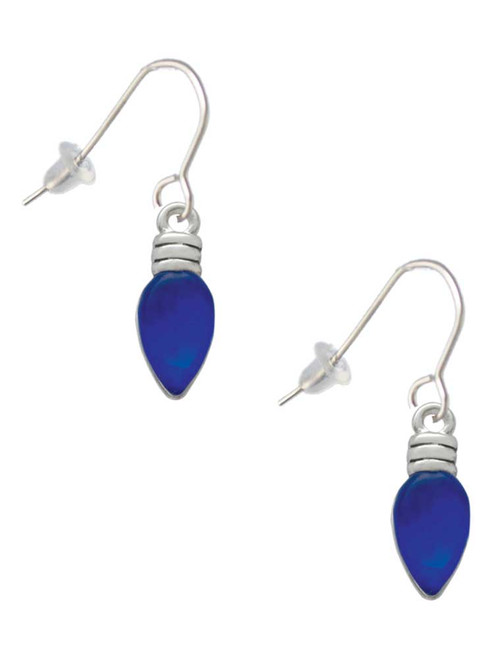 Christmas Lights - Blue Resin French Earrings