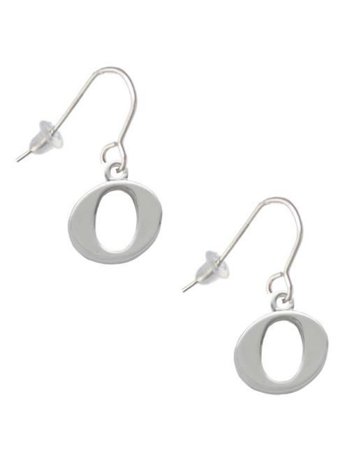 Large Greek Letter - Omicron - French Earrings