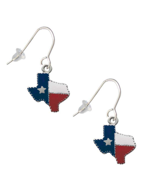 Texas with Rope Border French Earrings