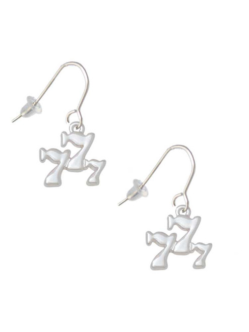 Three Lucky 7s French Earrings