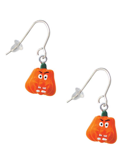 Resin Funny Boo! Pumpkin French Earrings