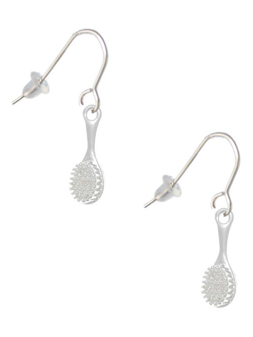 3-D Hair Brush French Earrings