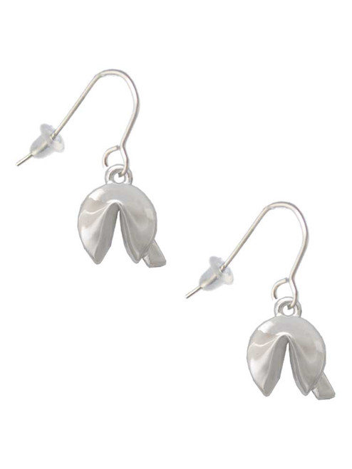 3-D Fortune Cookie French Earrings