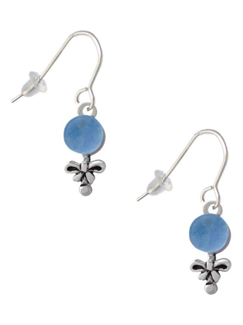 Blue Baby Rattle French Earrings