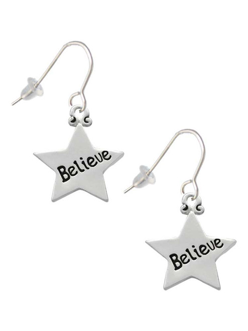 Believe Star French Earrings