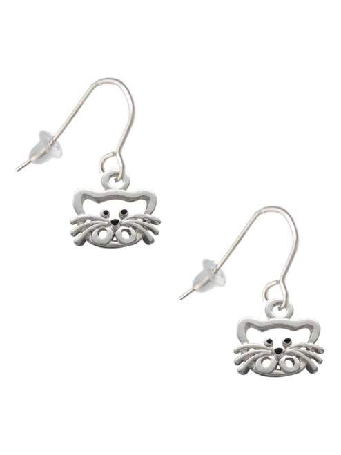 Open Cat Face French Earrings