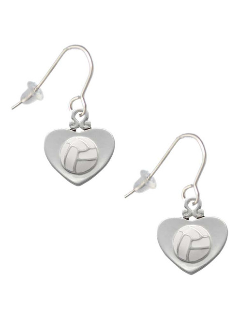 Volleyball in Heart French Earrings