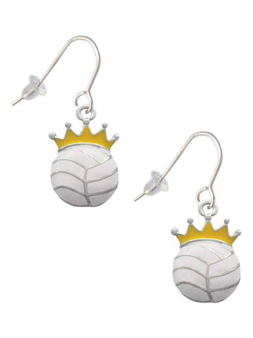 Volleyball - Crown French Earrings