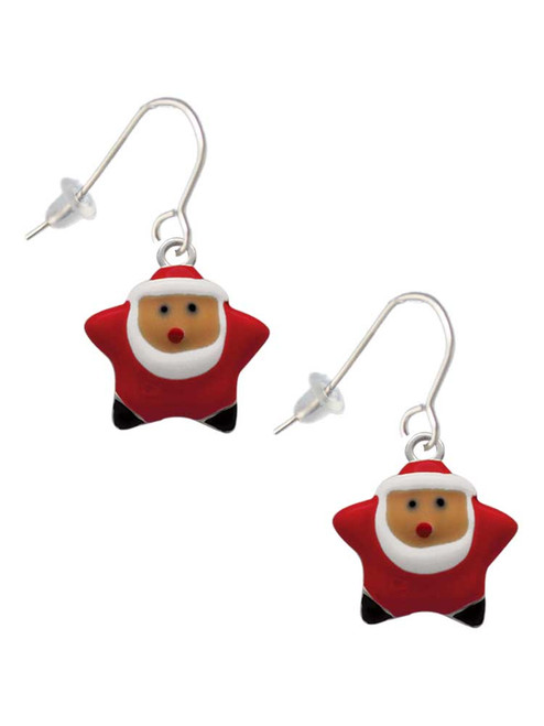 Star Santa French Earrings