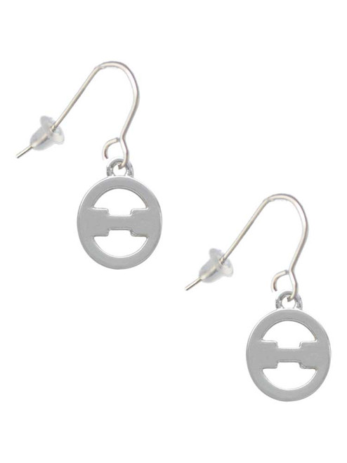 Large Greek Letter - Theta - French Earrings