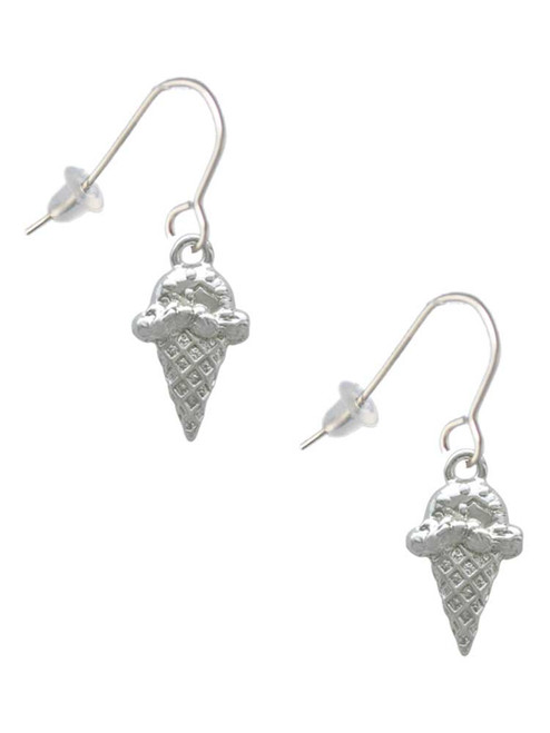 Ice Cream Cone French Earrings