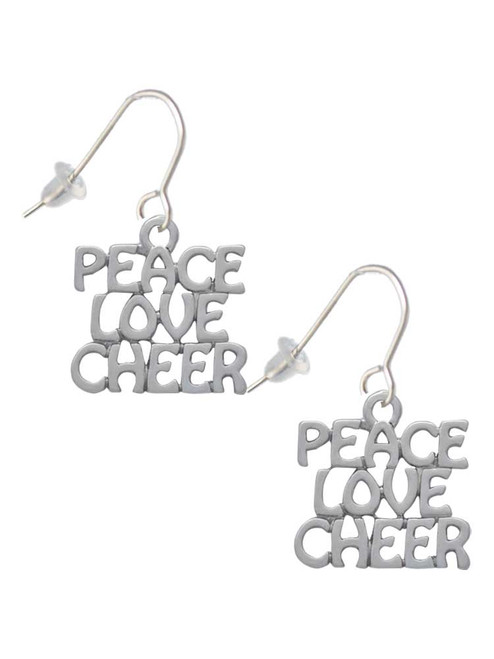 Peace Love Cheer French Earrings