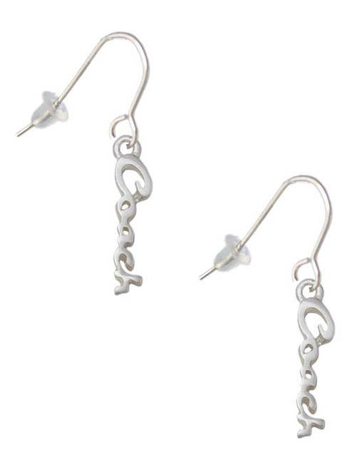 Small Coach Script French Earrings