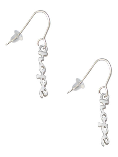 Small hope Script French Earrings