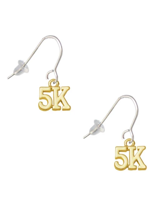 Gold Tone 5K French Earrings