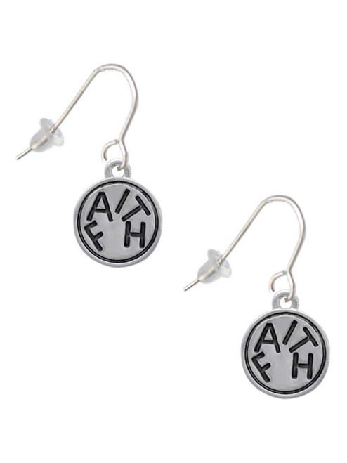 Faith in Circle French Earrings