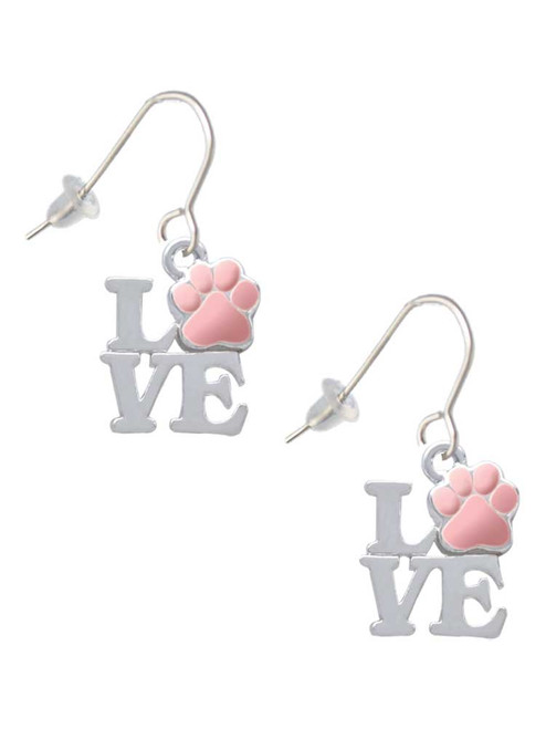 Love with Pink Paw French Earrings