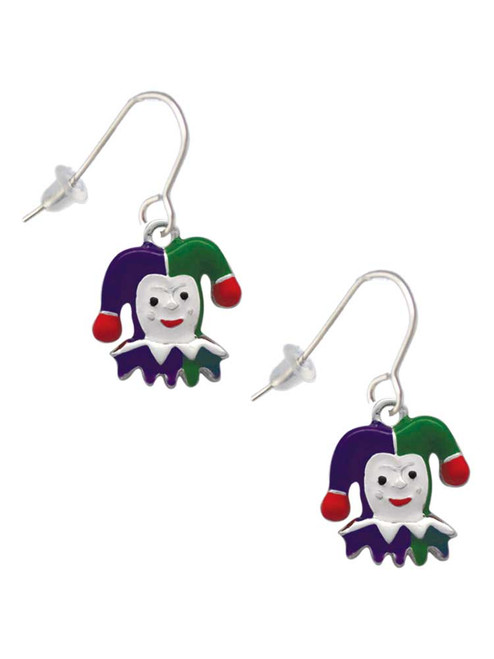 Mardi Gras Jester French Earrings