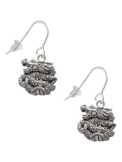 Chinese Dragon French Earrings