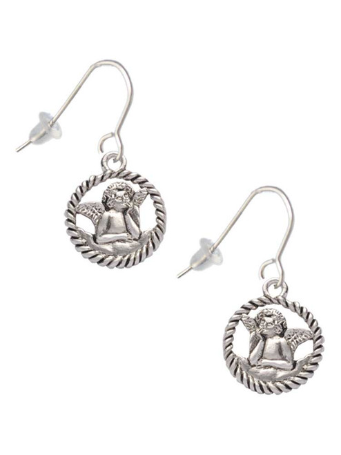 Raphael Angel in Rope Wreath French Earrings