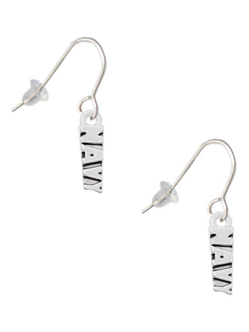 Navy French Earrings