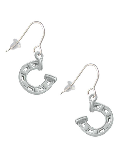 Horseshoe with Side Loop French Earrings