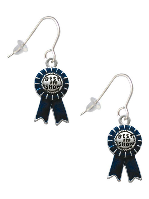 Best in Show Blue Ribbon French Earrings