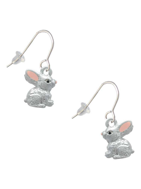 3-D Bunny French Earrings