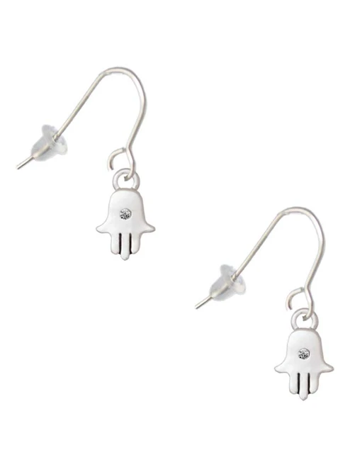 Mini Hamsa Hand French Earrings