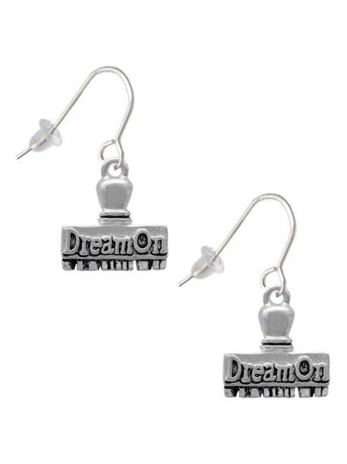 3-D ''Dream On'' Stamp French Earrings