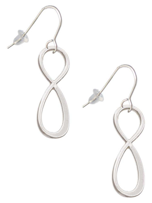 Large Elegant Infinity Sign French Earrings