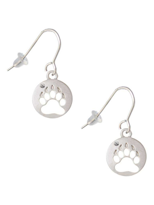 Bear Paw Silhouette French Earrings