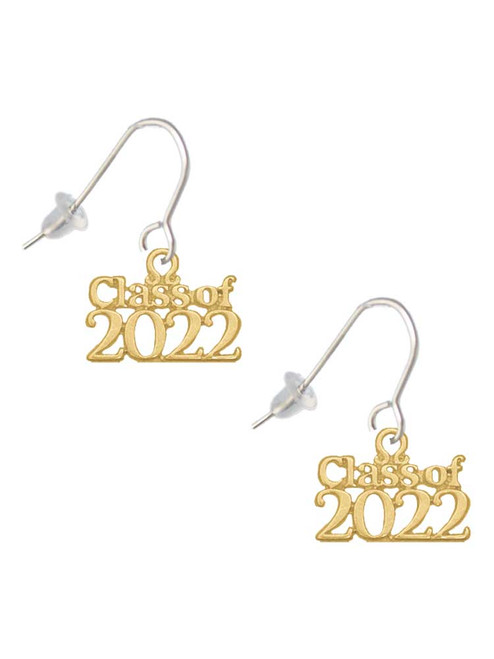 Gold Tone Class of 2022 French Earrings