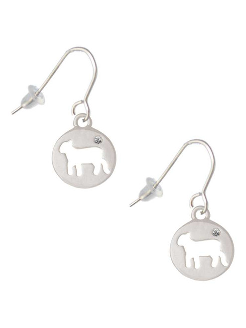 Lamb Silhouette French Earrings