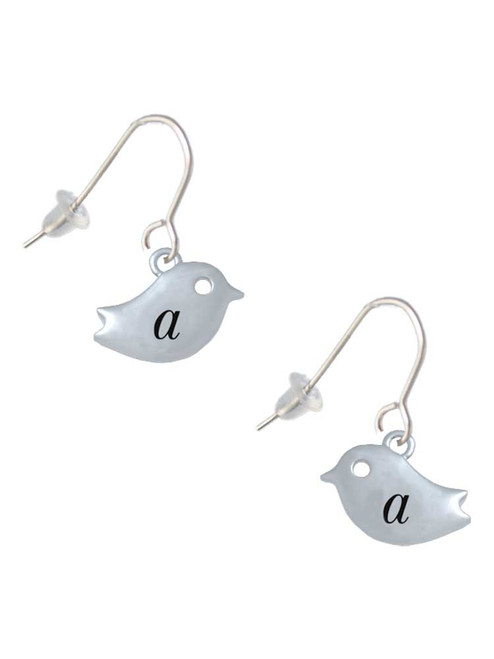Little Bird Initial - A - French Earrings