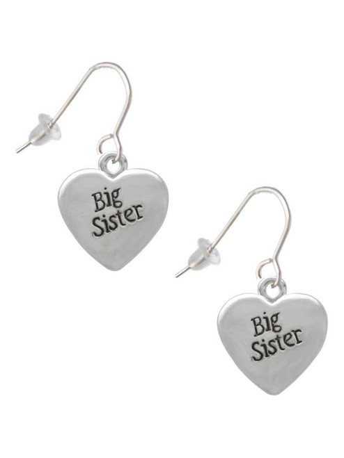 Big Sister Heart French Earrings