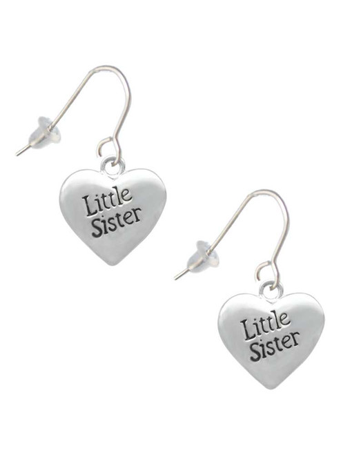 Little Sister Heart French Earrings