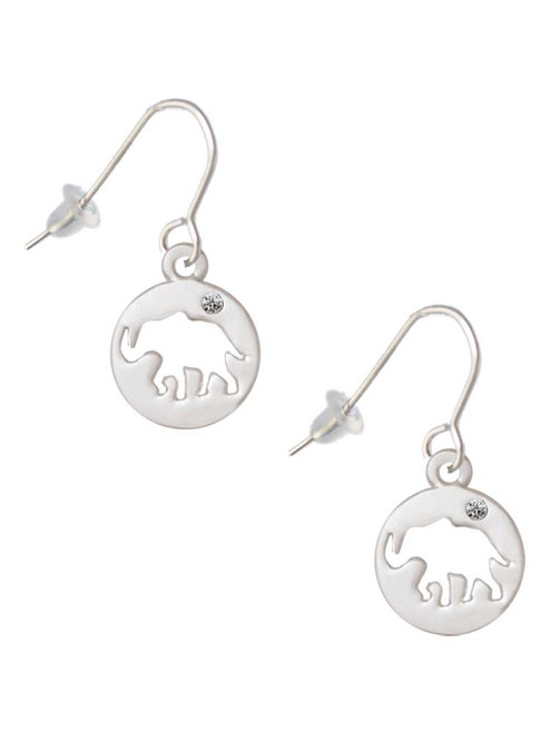 Elephant Silhouette French Earrings