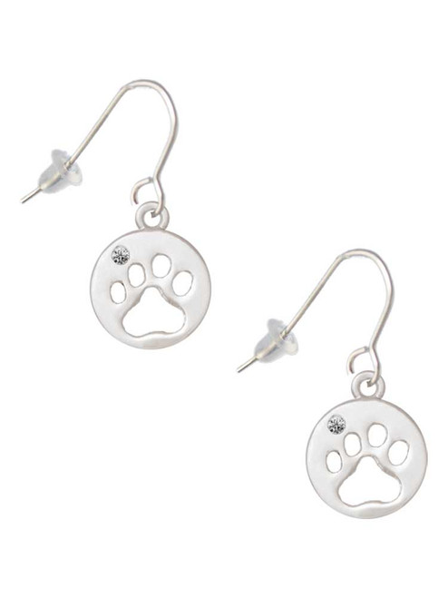 Paw Silhouette French Earrings