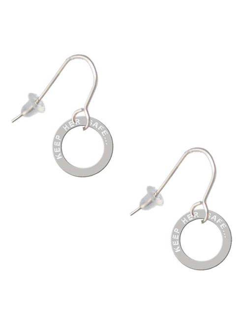 Keep Her Safe Infinity Ring French Earrings