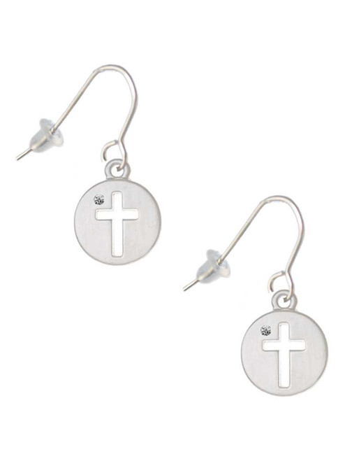 Cross Silhouette French Earrings