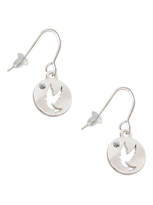 Dove Disc French Earrings