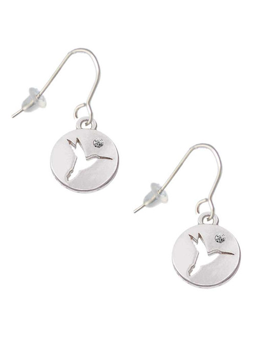 Hummingbird Disc French Earrings