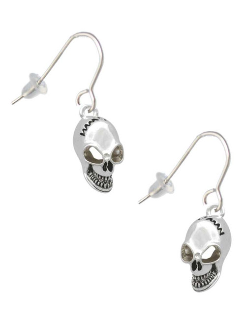 Large Skull French Earrings