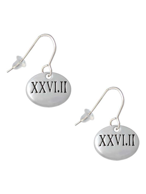 Marathon Roman Numeral French Earrings
